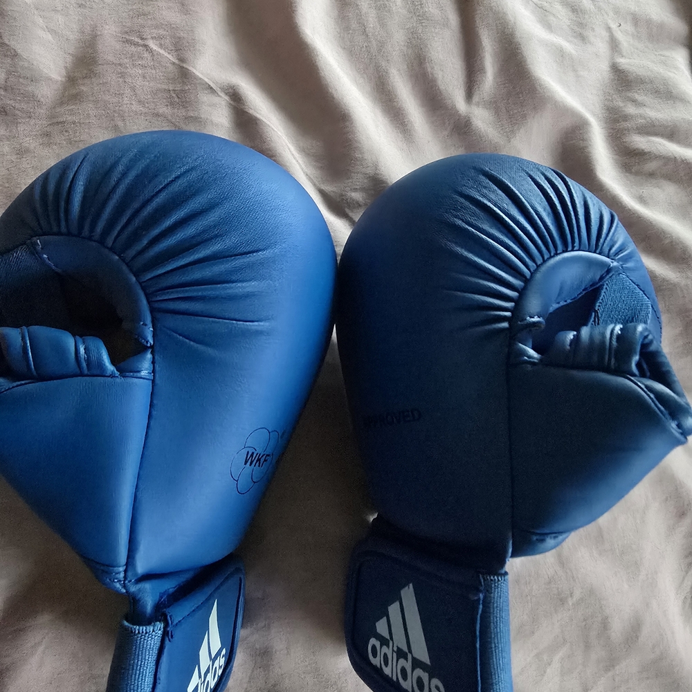 Adidas Blue Boxing Gloves for Kids